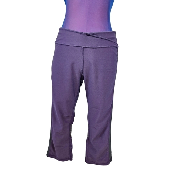 Impact Jillian Michaels Capri Activewear Leggings Purple and‎ Gray Women's Large - Picture 9 of 9